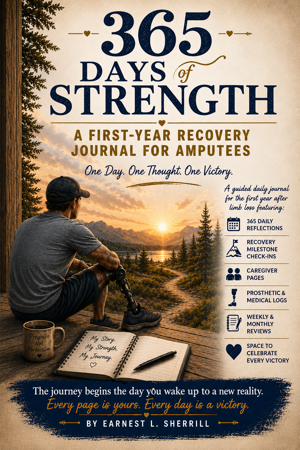 365 Days of Strength: A First-Year Recovery Journal for Amputees Cover